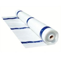 Metaltech Weather Protection Tarp for Scaffold — White/Blue, 13ft. x 100ft. Roll, Model# M-MTE13100
