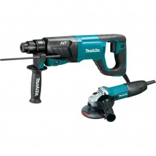 Makita HR2641X1 1" AVT Rotary Hammer, SDS-PLUS, w/ Case and 4-1/2" Angle Grinder