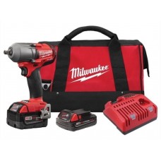 Milwaukee 2861-22CX M18 FUEL 1/2" Mid-Torque Impact Wrench w/ Friction Ring Kit